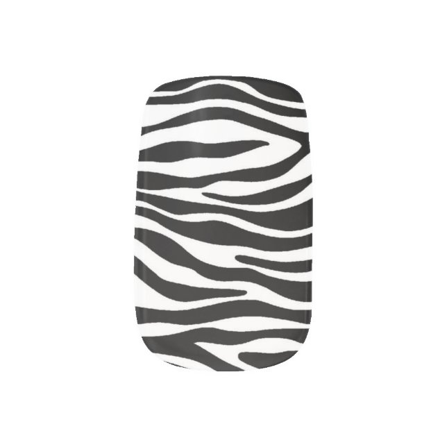 Zebra Print Minx Nail Art (Left Thumb)