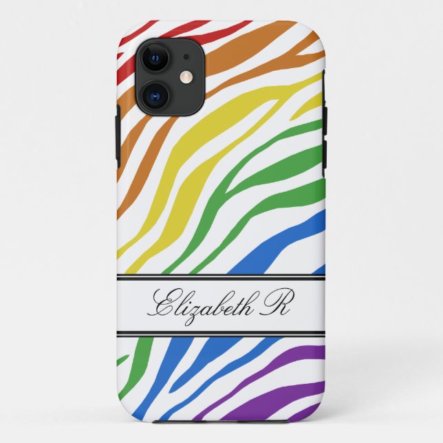 Zebra Print Mix Rainbow iPhone 5 Case (Back)
