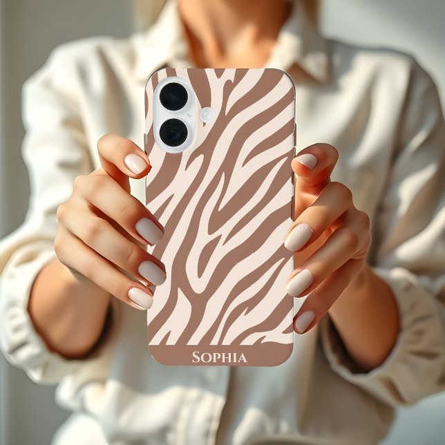 Zebra Print-Mocha Mousse Iphone Case (Zebra Print-Mocha Mousse Case-Mate iPhone Case)