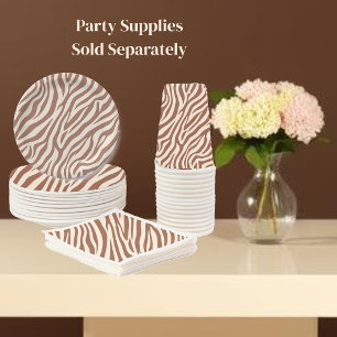 Zebra Print-Mocha Mousse Napkins