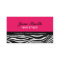 Zebra Print Modern Elegant Hair Stylist Hot Pink