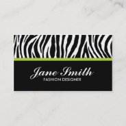 Zebra Print Modern Elegant Stylish Classy Business Card at Zazzle