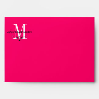 Zebra Print Monogram Wedding Invitation Envelopes