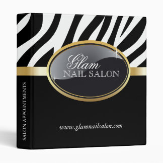 Zebra Print Nail Salon Appointment Binder