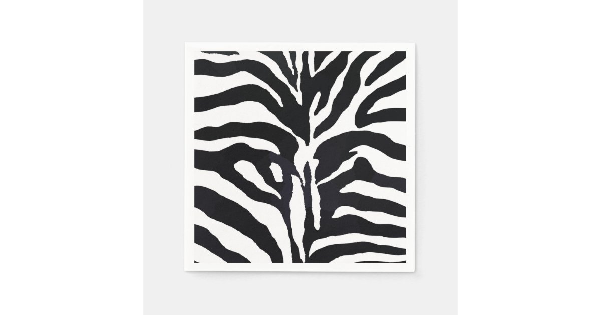 Zebra print napkins | Zazzle