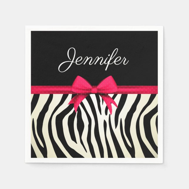 Zebra Print Napkins (Front)