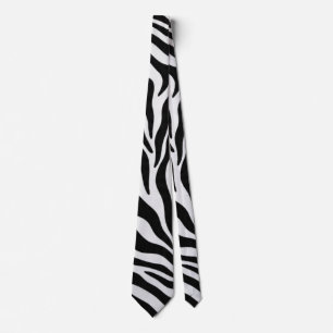 Zebra print neck tie