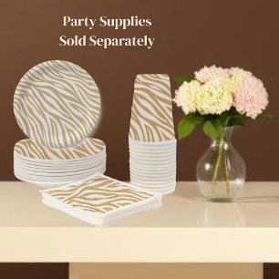 Zebra Print-Neutral Beige Napkins