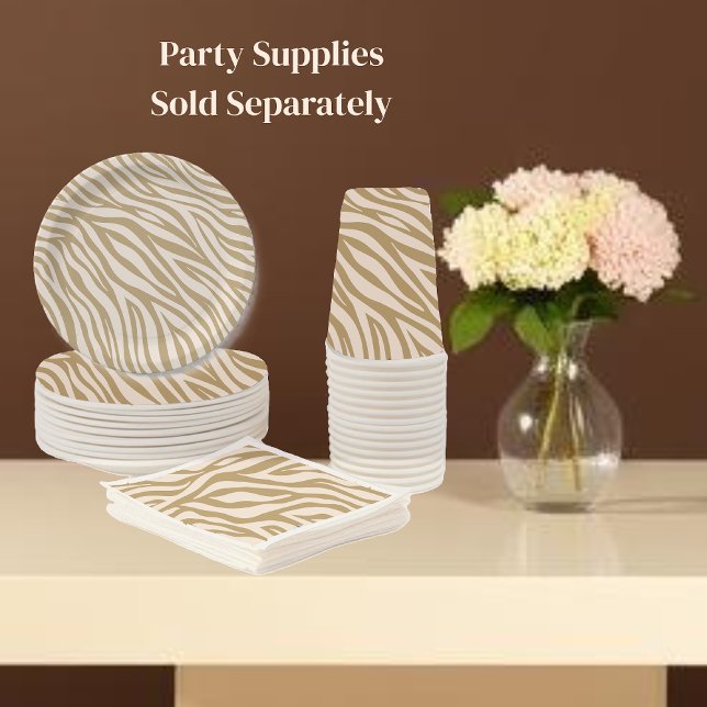 Zebra Print-Neutral Beige Napkins (Zebra Print-Neutral Beige Paper Cups)