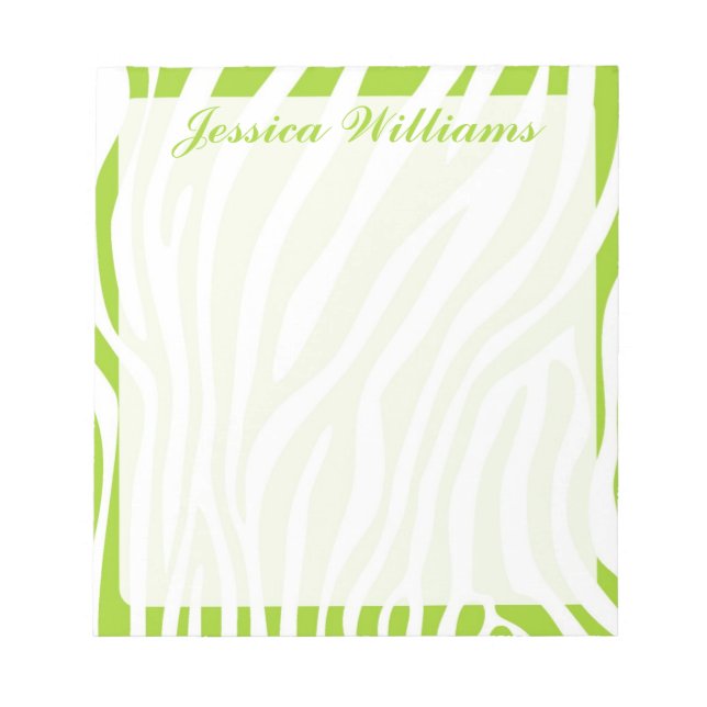 Zebra Print Notepad (Front)