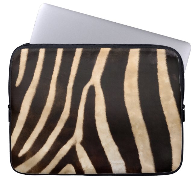 Zebra print on a lap top sleeve (Front)