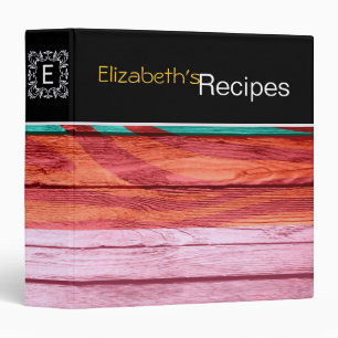 Zebra Print on Wood #22 3 Ring Binder