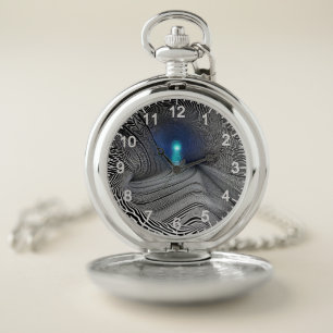 Zebra Print Optical Illusion,  Pocket Watch