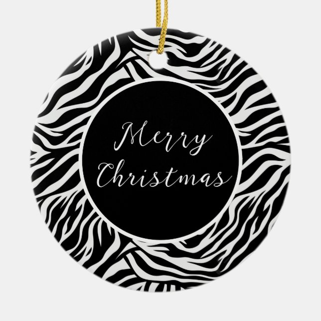 Zebra Print Ornament (Front)