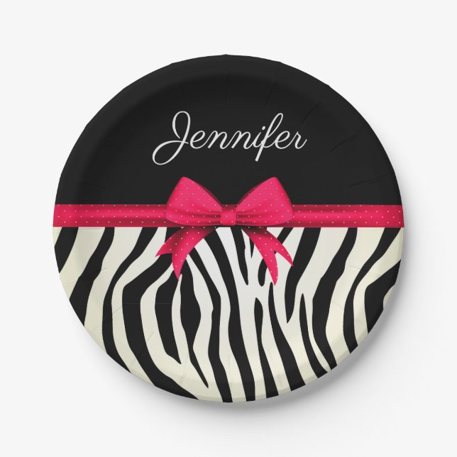 Zebra Print Paper Plates (Front)
