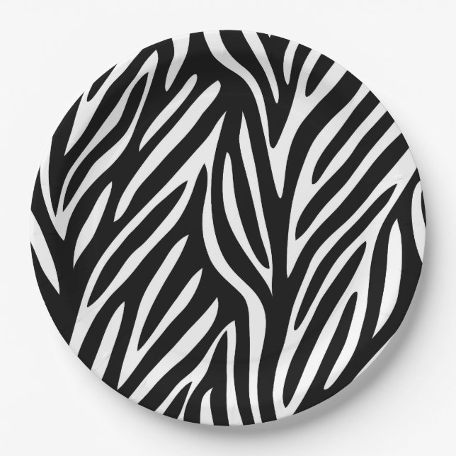 ZEBRA PRINT PAPER PLATES (Front)