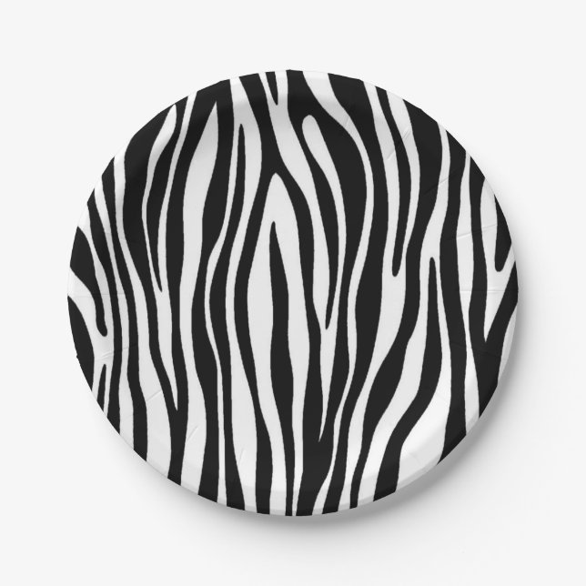 Zebra Print Paper Plates (Front)