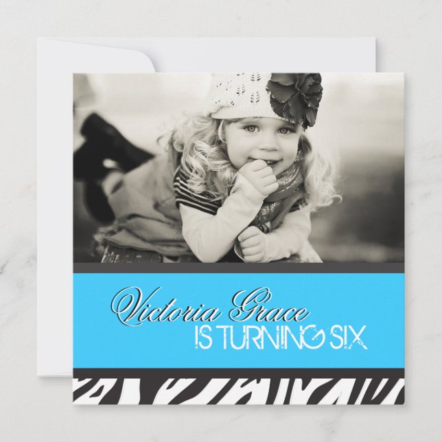 Zebra Print Party Invitation (Front)