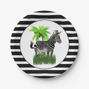 Zebra Print Party Paper Plates
