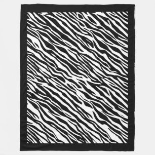 Zebra Print Pattern Fleece Blanket