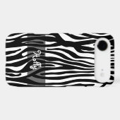 Zebra Print Pattern - Personalizable iPod Touch Case (Back (Horizontal))