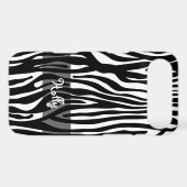 Zebra Print Pattern - Personalizable iPod Touch Case (Back (Horizontal))