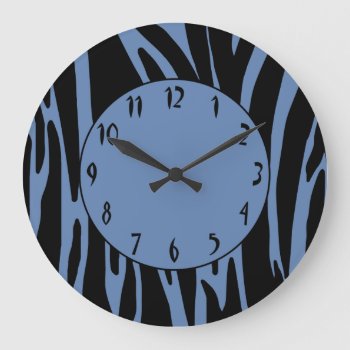 Zebra Print Pattern Wall Clock by EmptyCanvas at Zazzle