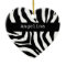 Zebra Print Personalized Name Ornament