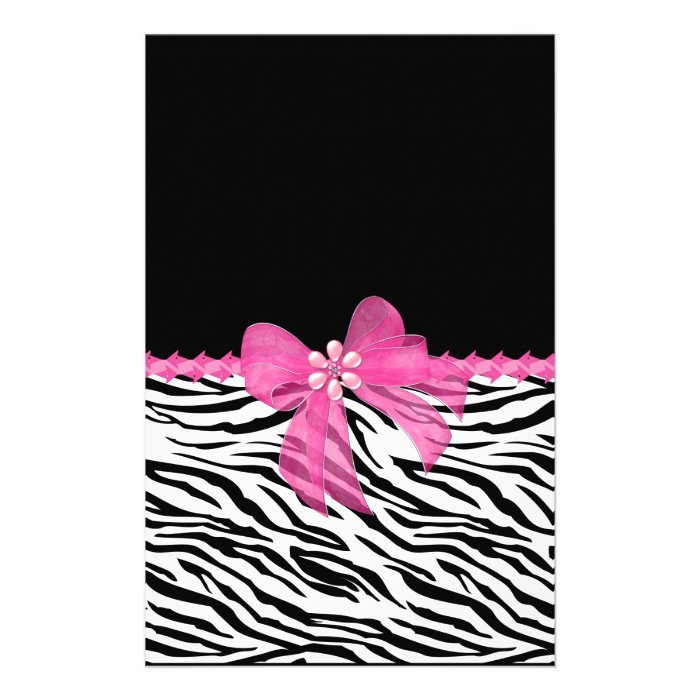 Zebra Print Personalized Stationery