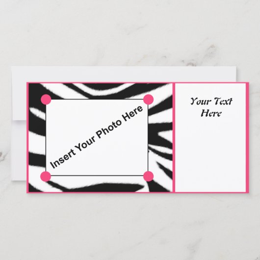 Zebra Print Photo Card (Front)