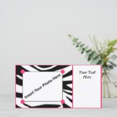 Zebra Print Photo Card (Standing Front)