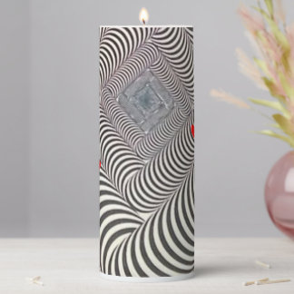 Zebra Print Pillar Candle