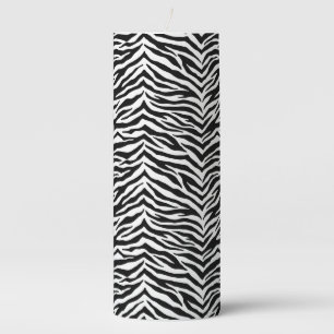 Zebra Print Pillar Candle