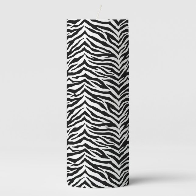 Zebra Print Pillar Candle (Front)