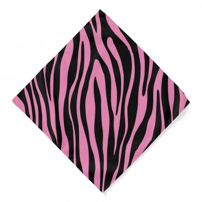 Zebra Print Pink Bandana (Front)