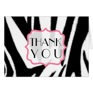 Fresh 70 Zebra Thank You Card
