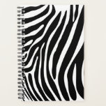 Zebra Print Planner<br><div class="desc">zebra stripes pattern print wild africa girly zoo animal skin black white cartoon safari</div>