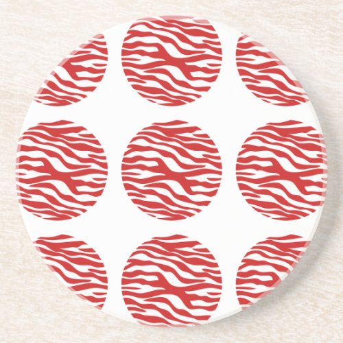 Zebra Print Polka Dots Coaster