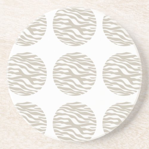 Zebra Print Polka Dots Coaster