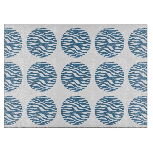 Zebra Print Polka Dots Cutting Board (Front)