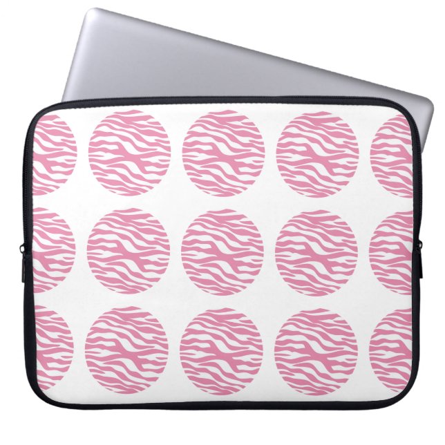 Zebra Print Polka Dots Electronics Sleeve (Front)