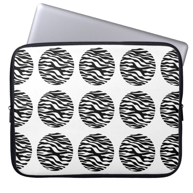Zebra Print Polka Dots Electronics Sleeve (Front)