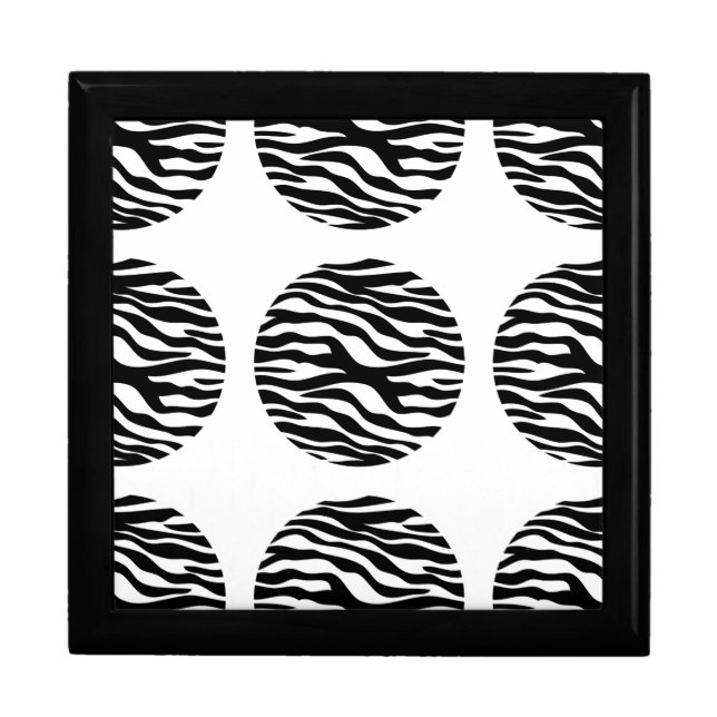 Zebra Print Polka Dots Gift Box (Front)