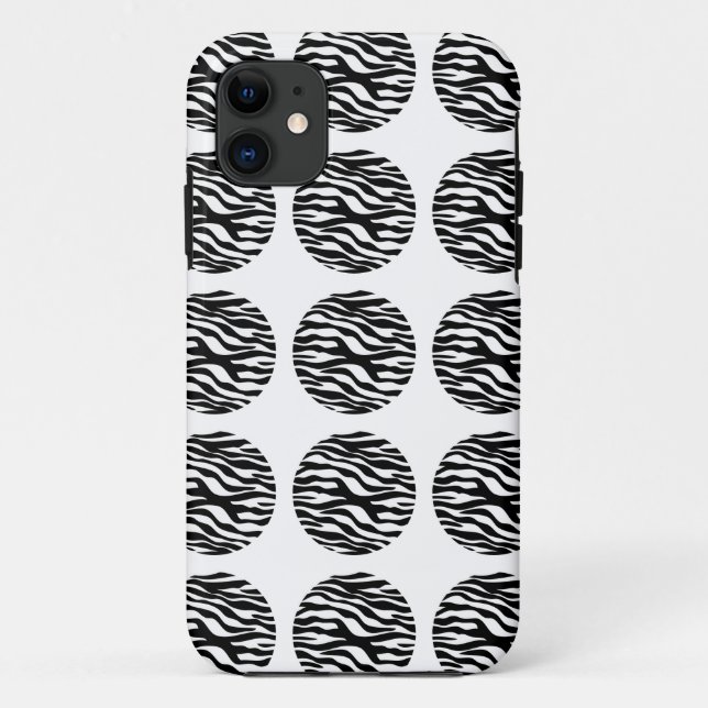 Zebra Print Polka Dots iPhone 5 Tough Xtreme Case (Back)