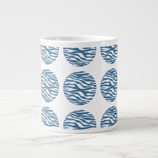 Zebra Print Polka Dots Jumbo Mug (Front)