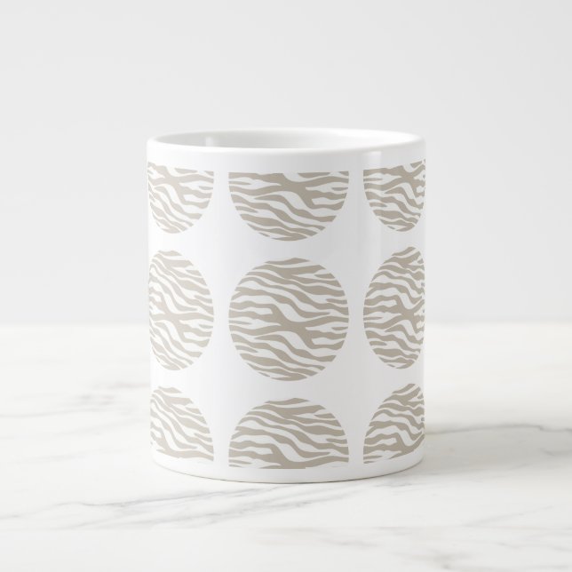 Zebra Print Polka Dots Jumbo Mug (Front)