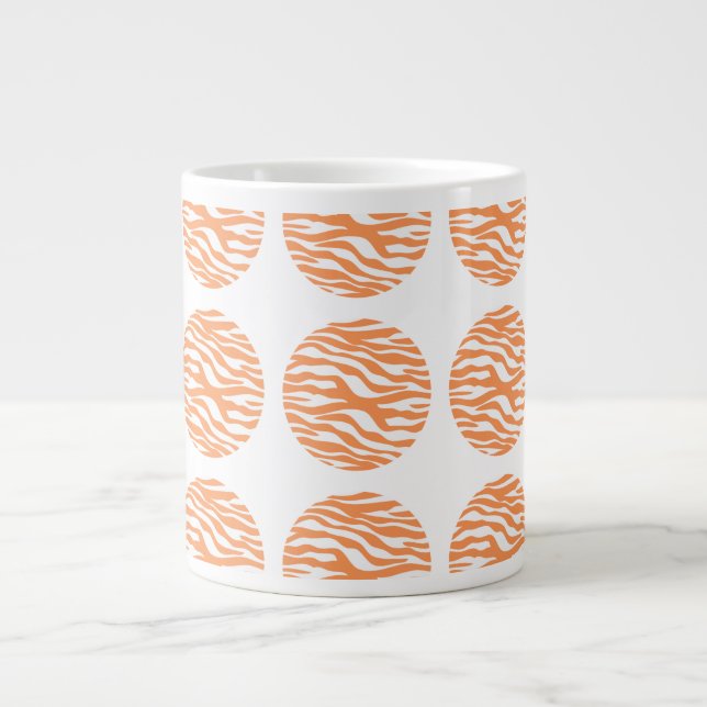 Zebra Print Polka Dots Jumbo Mug (Front)
