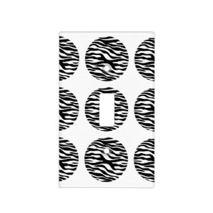 Zebra Print Polka Dots Light Switch Cover