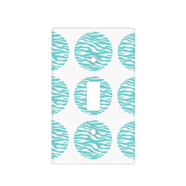 Zebra Print Polka Dots Light Switch Cover (Front)