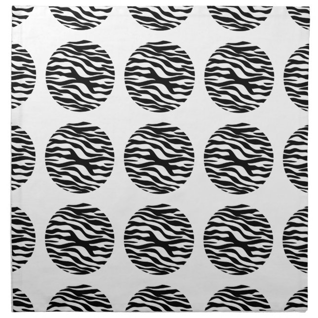 Zebra Print Polka Dots Napkins (Front)